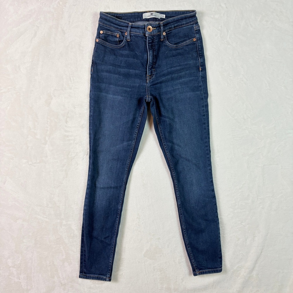 Vineyard‎ Vines Skinny Jeans Womens 28 Blue Good High Rise Dark Wash Stretch